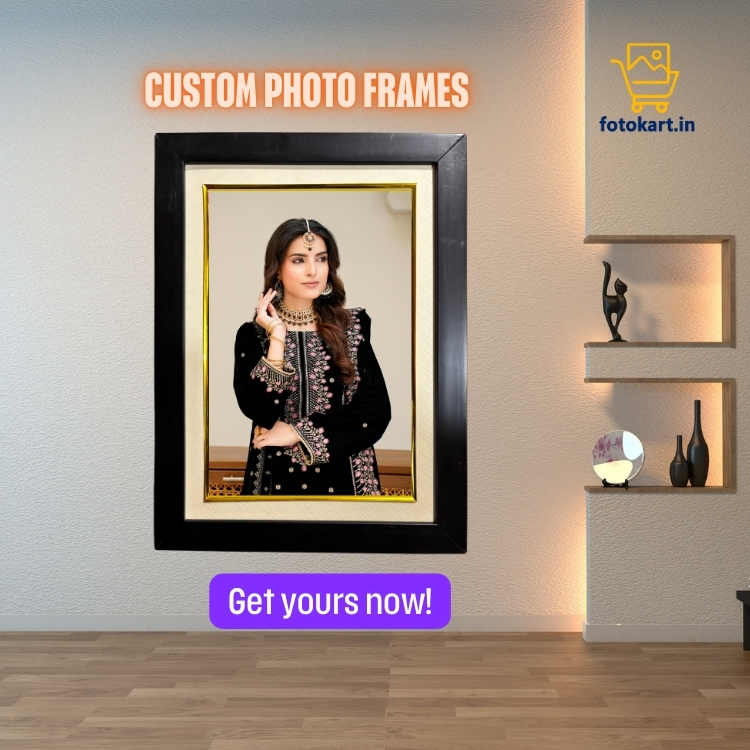 Art Street Synthetic Document Large Size Wall Photo Frame, Big Frames For Wall Artwork, Certificates, Picture & Photographs Home Decor (Black, 11x15 Inch, Matted To 8x12 Inch)